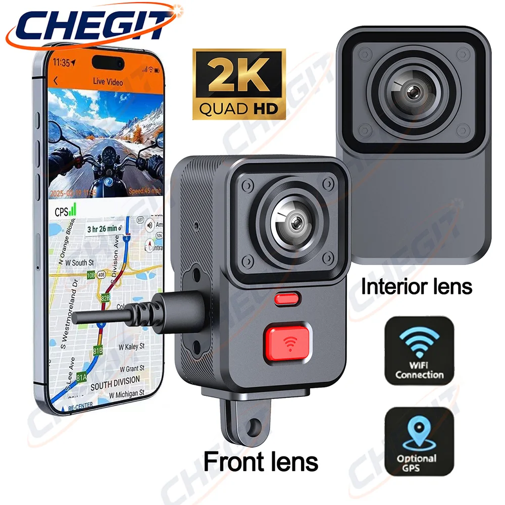 Cycling Loop - 2 Camera Motorfiets DVR 2K HD