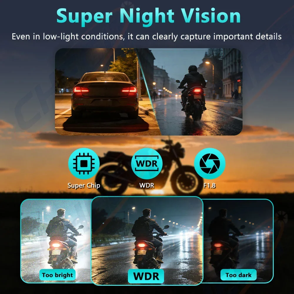 Motorfiets DVR 2K HD WiFi met  - Cycling Loop recensie en prijs